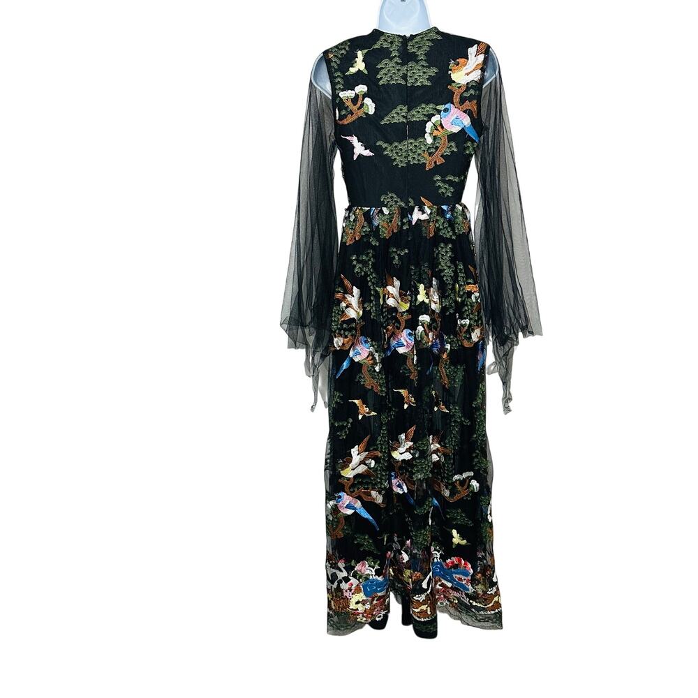 Black Beaded and Embroidered Maxi Dress - Picture 8 of 8